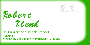 robert klenk business card
